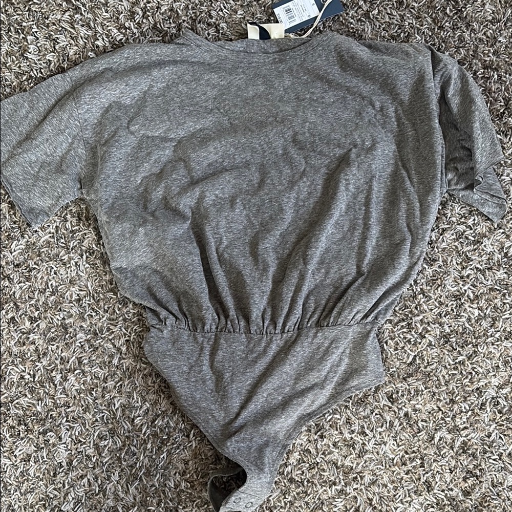 Gray Short Sleeve Bodysuit